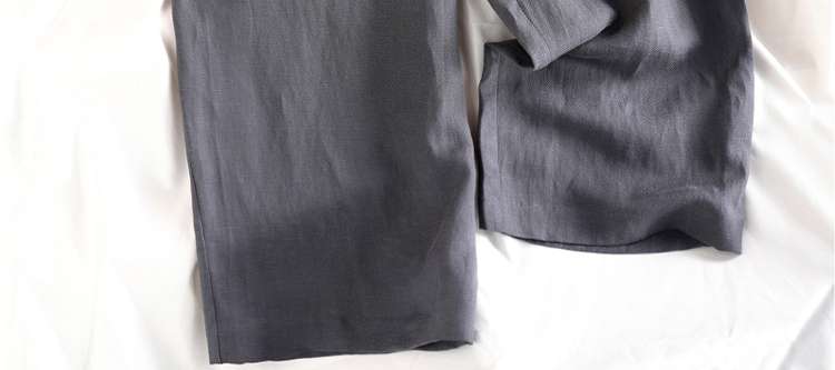 40代ファッション レディース エレガントリネンワイドパンツ