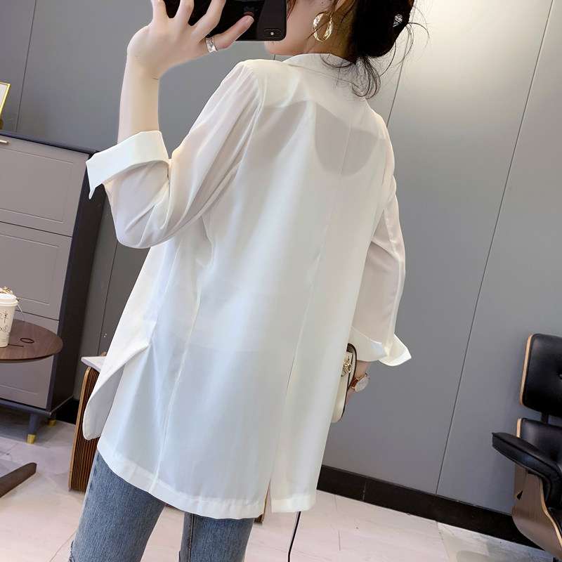 40代ファッション レディース エレガントホワイトオーバーサイズジャケット