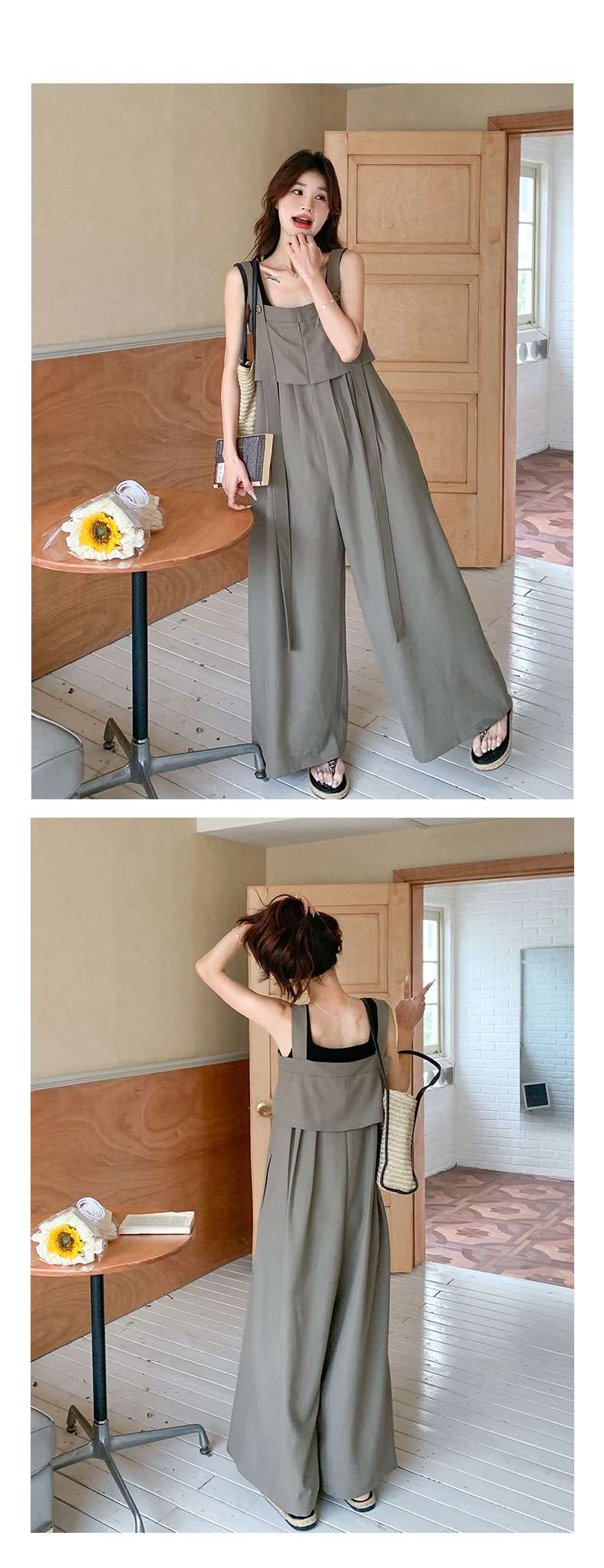 40代ファッション レディース エレガントリラックスサロペット