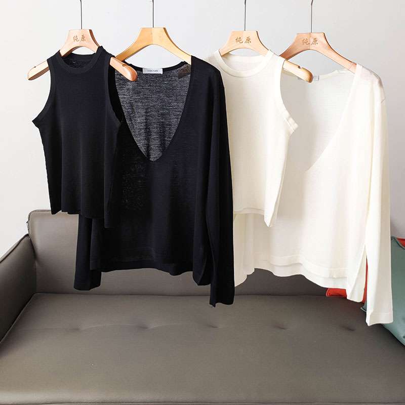 40代ファッション レディース エレガント シンプル ニットセット