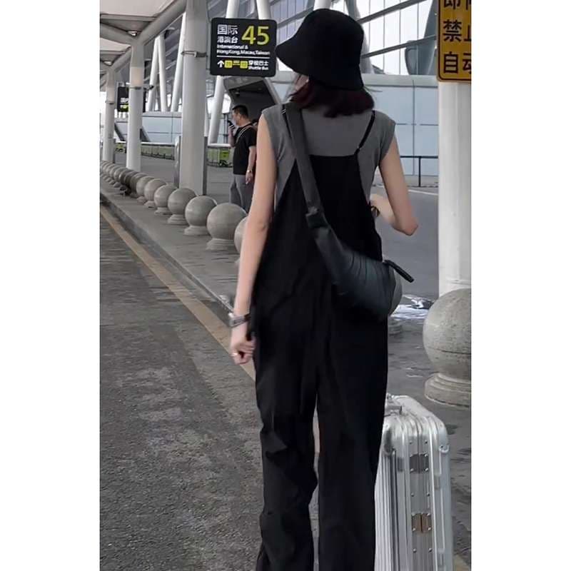 40代ファッション レディース ワイド サロペット オールインワン オーバーオール カジュアル