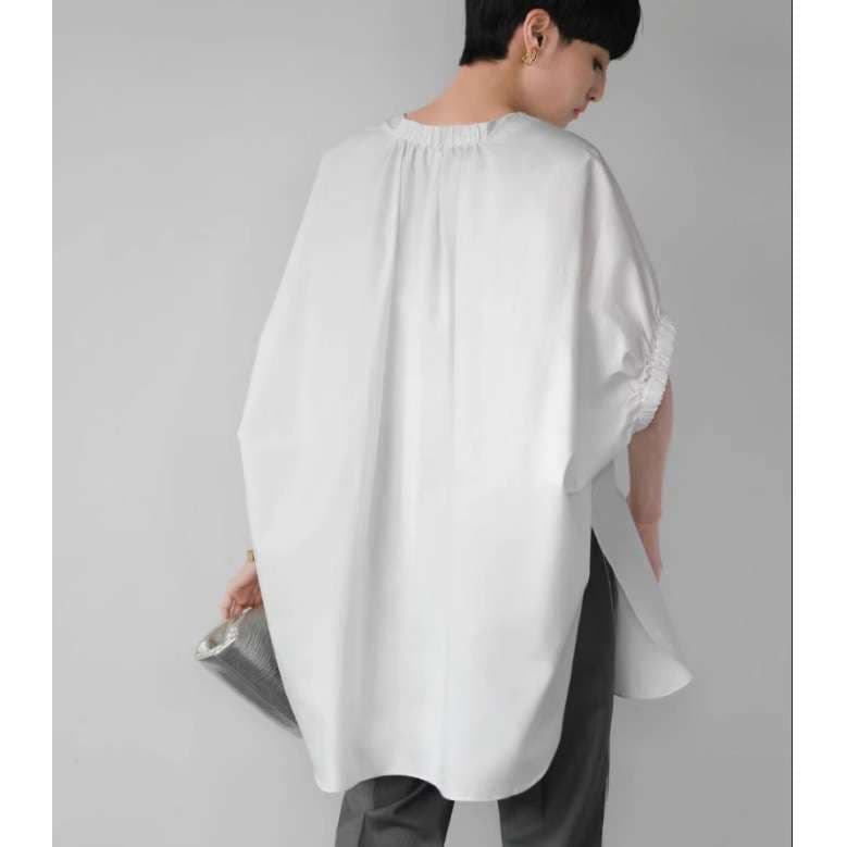 40代ファッション レディース オーバーサイズスリットTシャツ