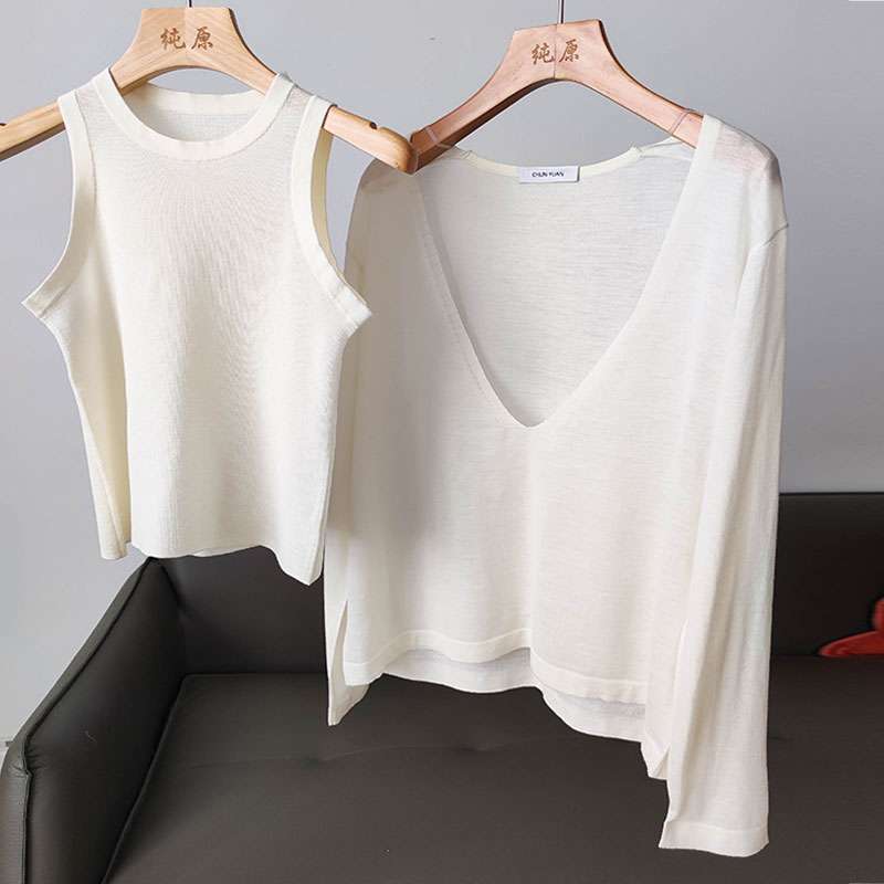 40代ファッション レディース エレガント シンプル ニットセット