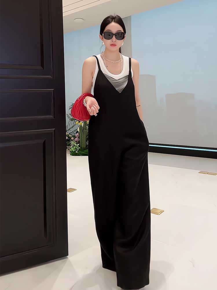 40代ファッション レディース エレガントモダンサロペット