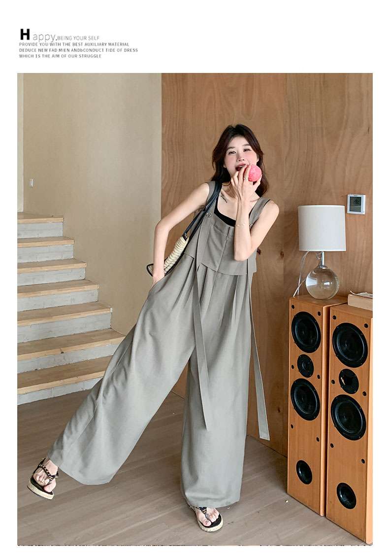 40代ファッション レディース エレガントリラックスサロペット