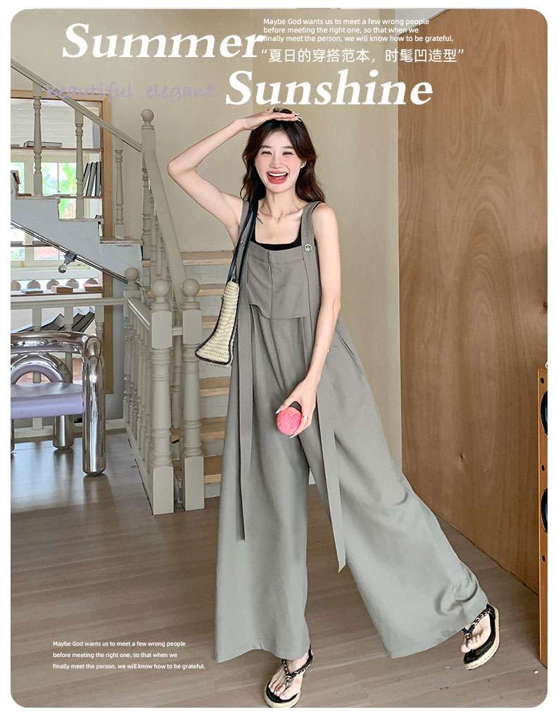 40代ファッション レディース エレガントリラックスサロペット