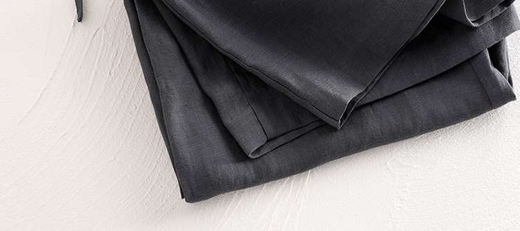 40代ファッション レディース エレガントリネンワイドパンツ