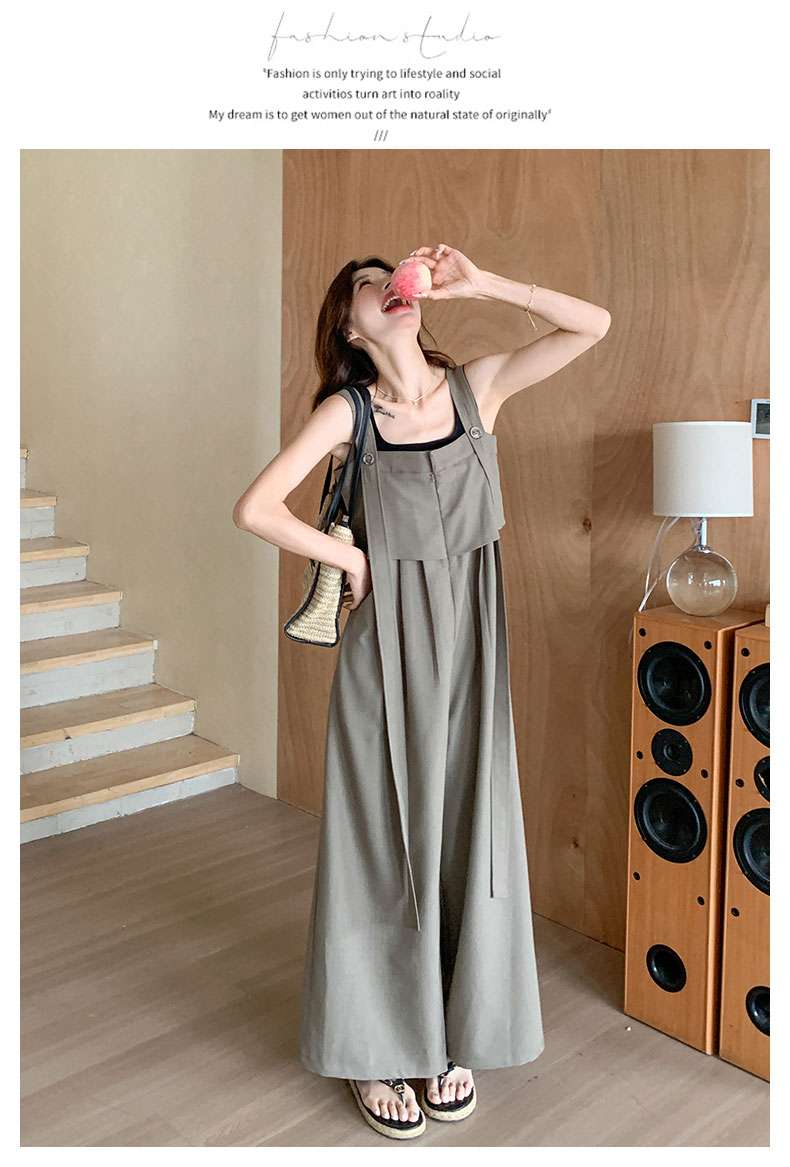 40代ファッション レディース エレガントリラックスサロペット