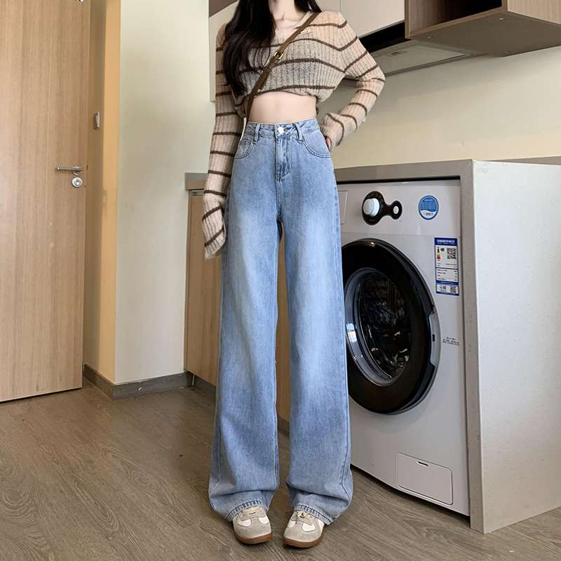 40代ファッション レディース 大人カジュアルワイドデニムパンツ