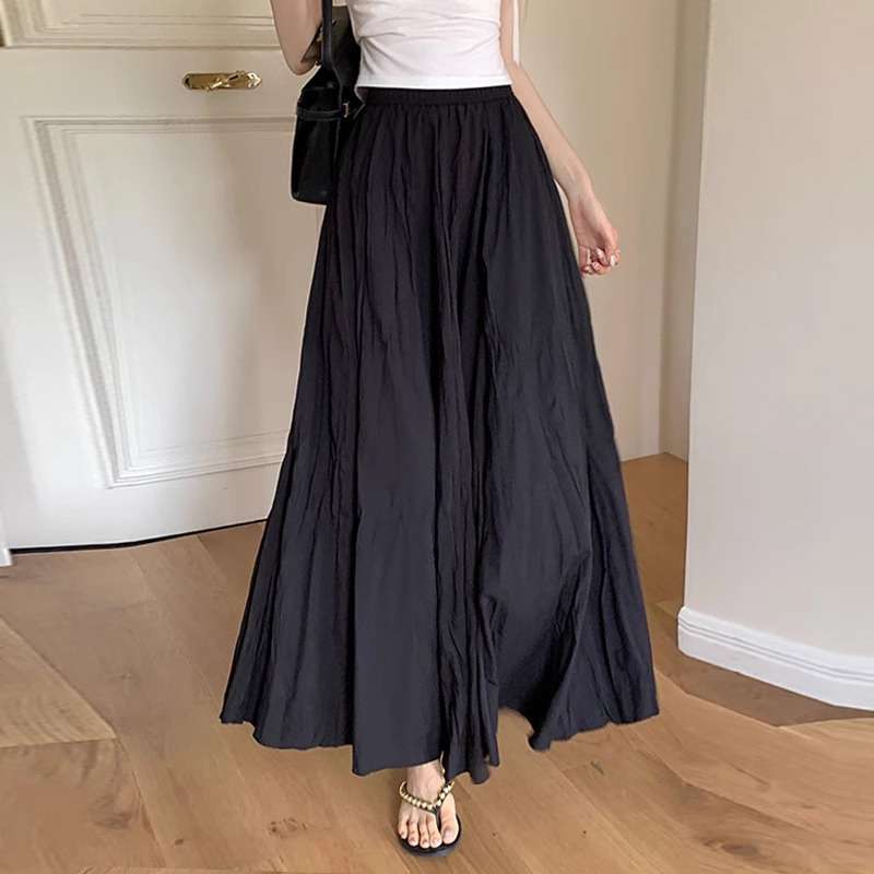 40代ファッション レディース エレガントロングフレアスカート