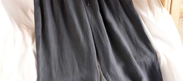 40代ファッション レディース エレガントリネンワイドパンツ