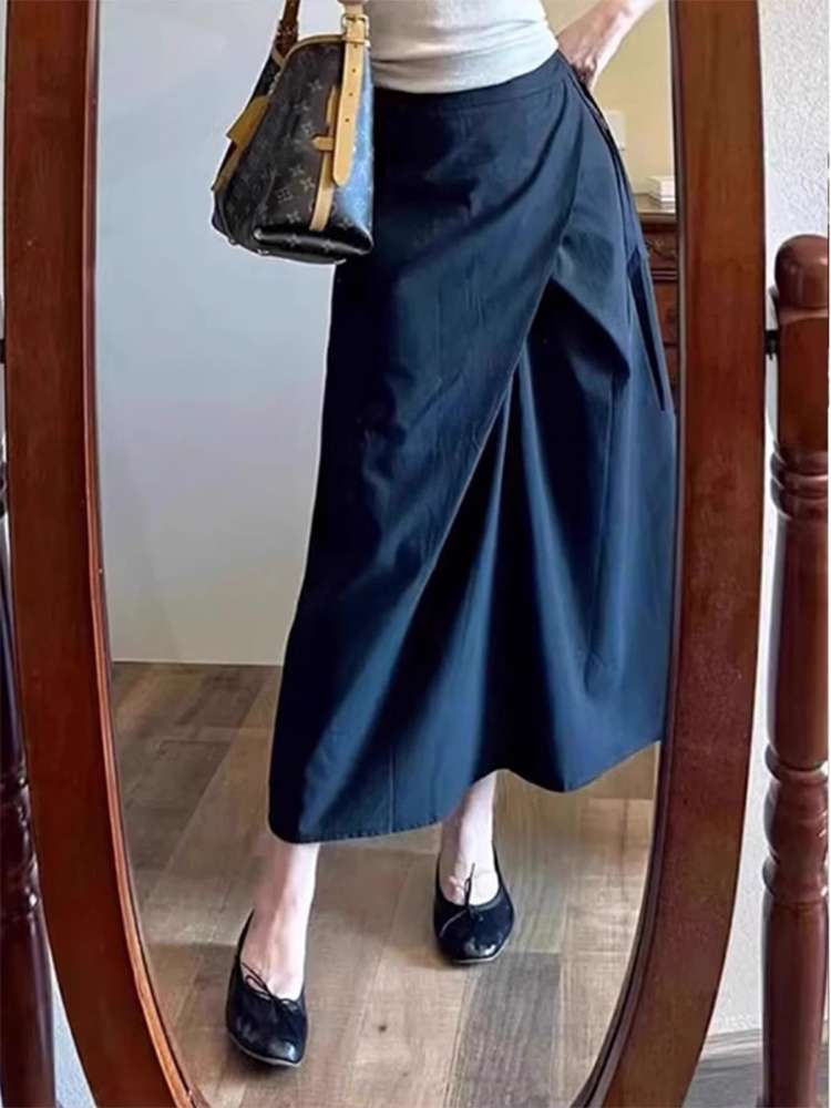 40代ファッション レディース エレガントフレアミモレスカート