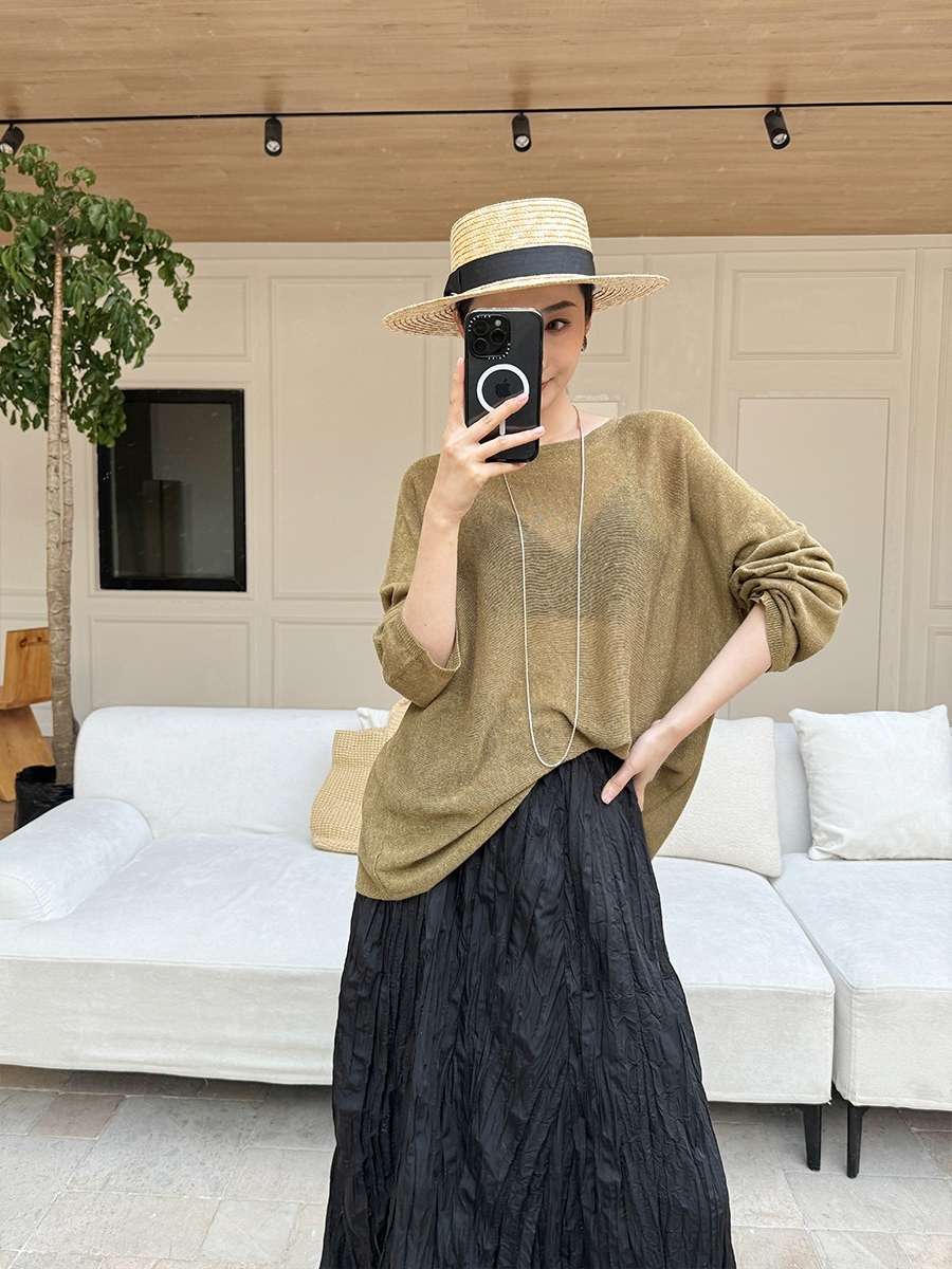 40代ファッション レディース 大人のゆるシルエットニット
