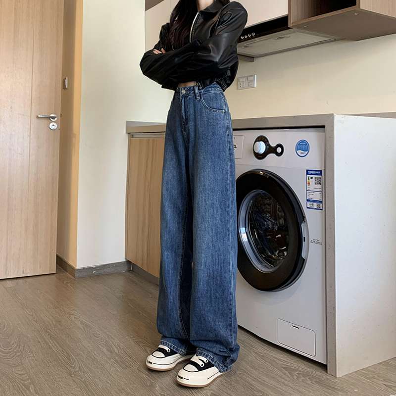40代ファッション レディース 大人カジュアルワイドデニムパンツ