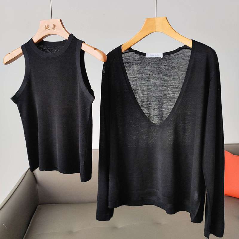 40代ファッション レディース エレガント シンプル ニットセット