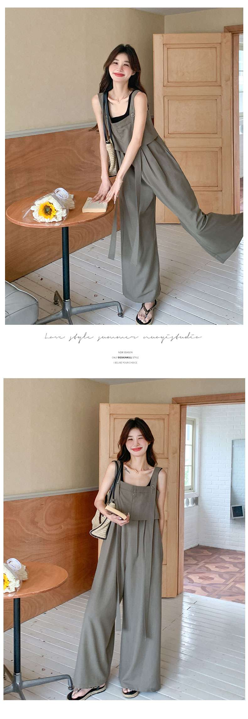 40代ファッション レディース エレガントリラックスサロペット