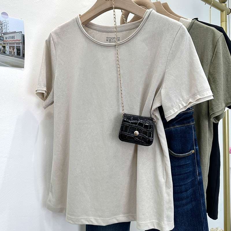 40代ファッション レディース 大人の洗練ベーシックTシャツ