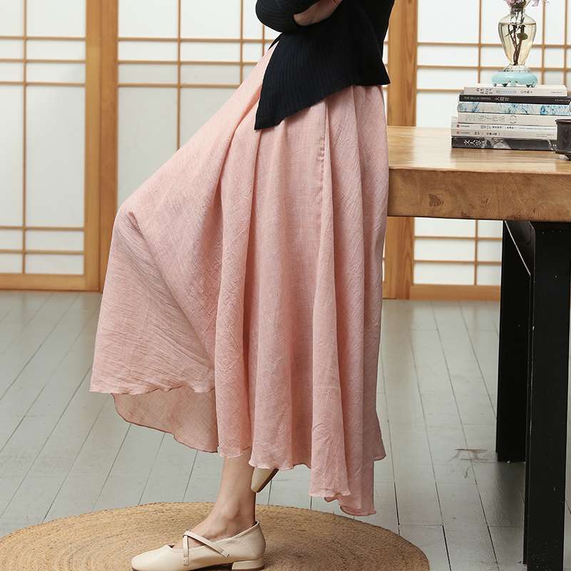 40代ファッション レディース エレガント フェミニン マキシスカート ロング