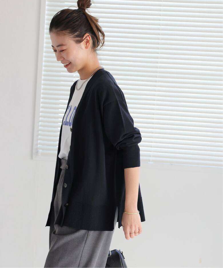 40代ファッション レディース オーバーサイズニットカーディガン