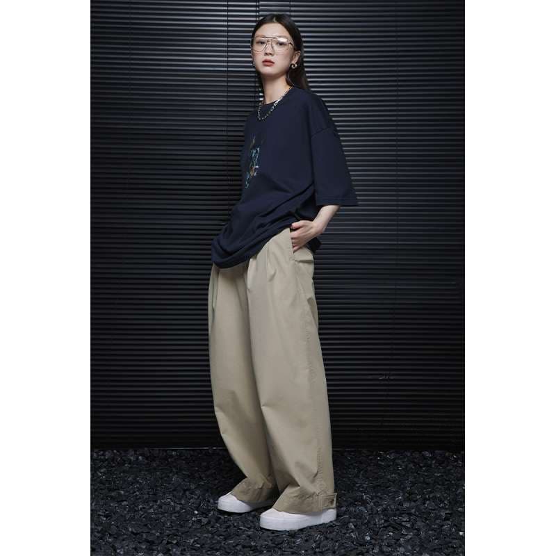 40代ファッション レディース 大人カジュアルワイドパンツ