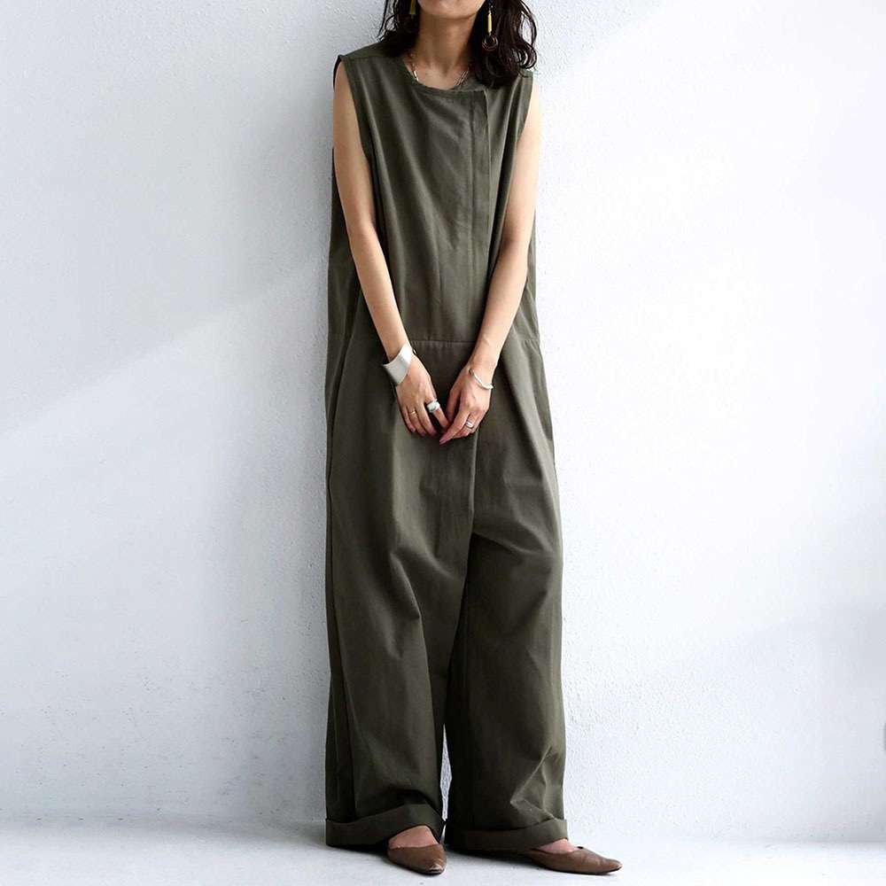 40代ファッション レディース エレガントワイドサロペット