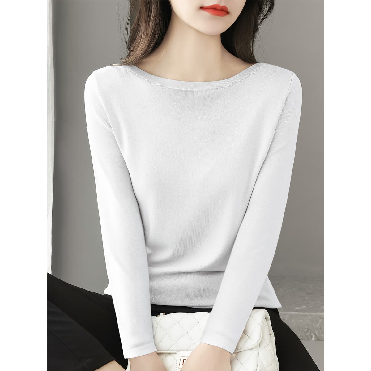 40代ファッション レディース シンプル エレガント ニット