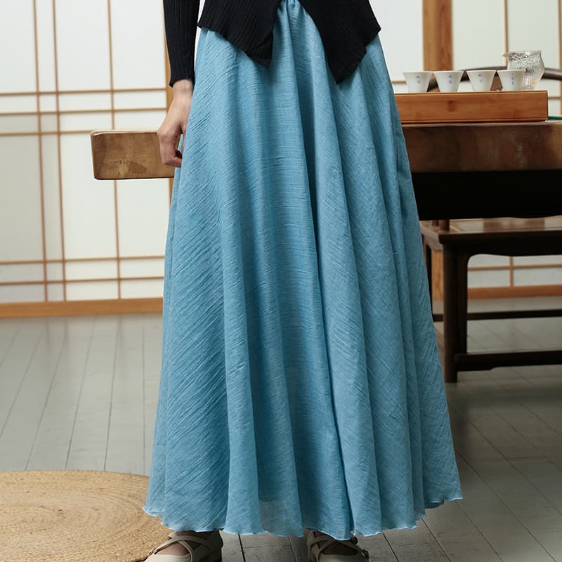 40代ファッション レディース エレガント フェミニン マキシスカート ロング