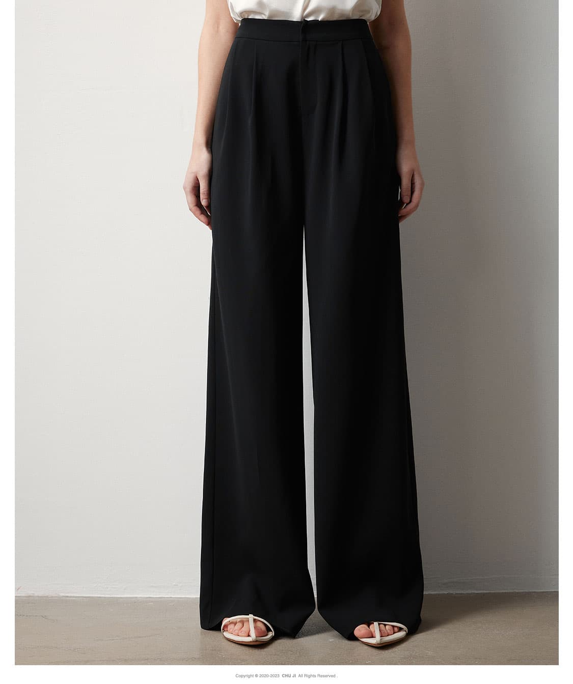 40代ファッション レディース エレガントワイドパンツ