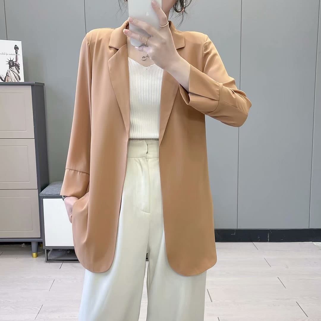 40代ファッション レディース エレガントホワイトオーバーサイズジャケット