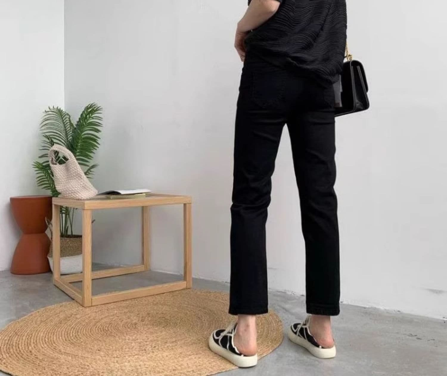 40代ファッション レディース 冷感 クロップドデニム
