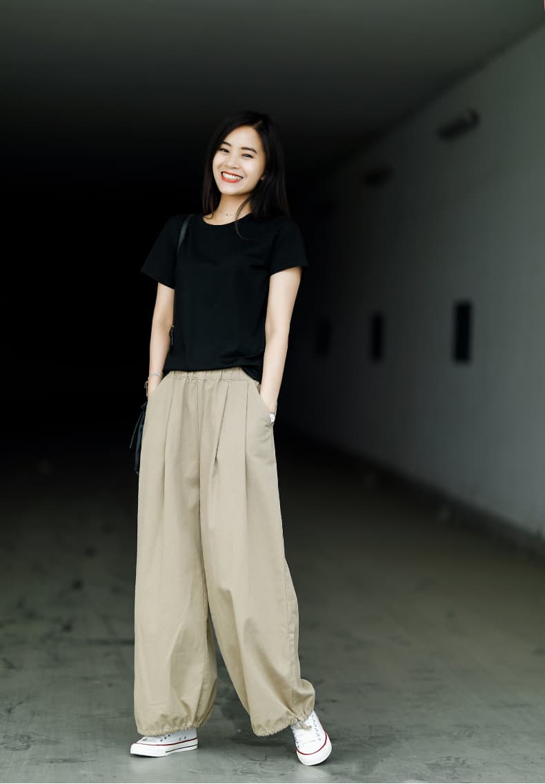 40代ファッション レディース ゆったり カジュアル パンツ