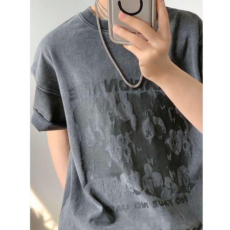 40代ファッション レディース ヴィンテージ風グラフィックTシャツ
