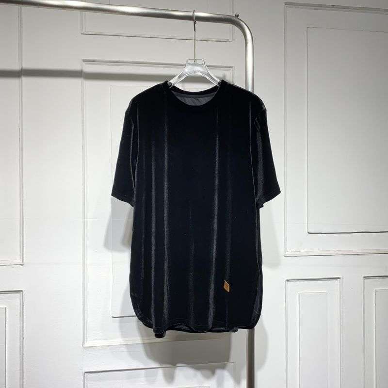 40代ファッション レディース 大人のベロアTシャツ 上質リラックス