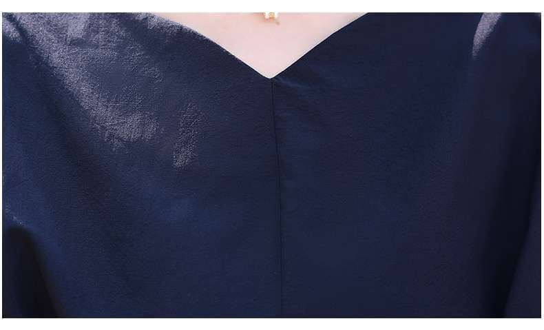 40代ファッション レディース エレガントリボンウエストマークセットアップ