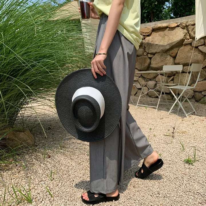 40代ファッション レディース 大人リラックスワイドパンツ