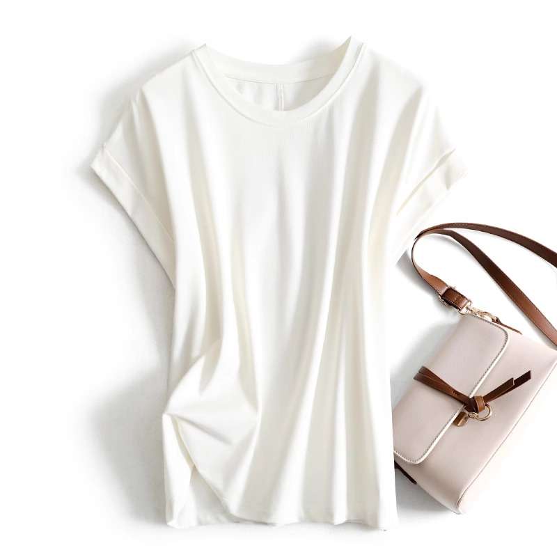 40代ファッション レディース シンプル上質リラックスTシャツ