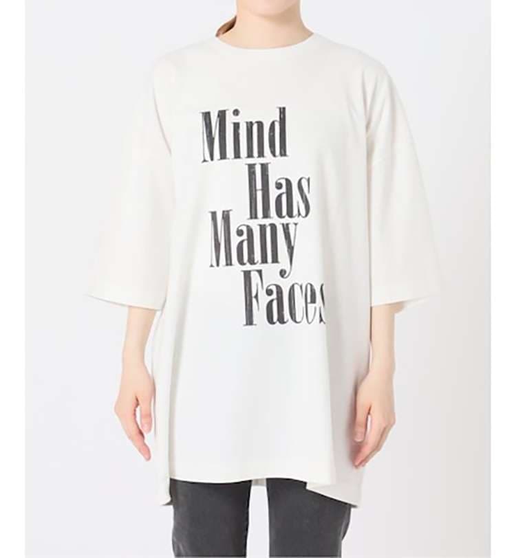 40代ファッション レディース マインド・ハズ・メニーフェイス オーバーサイズTシャツ