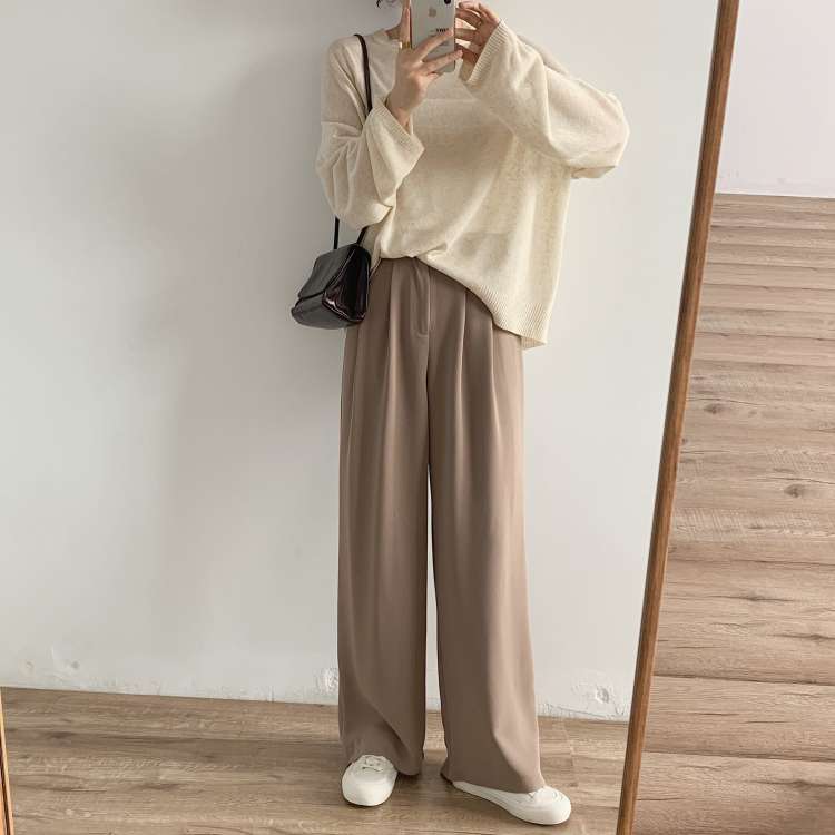 40代ファッション レディース 大人のゆるニット ワイドシルエットセーター