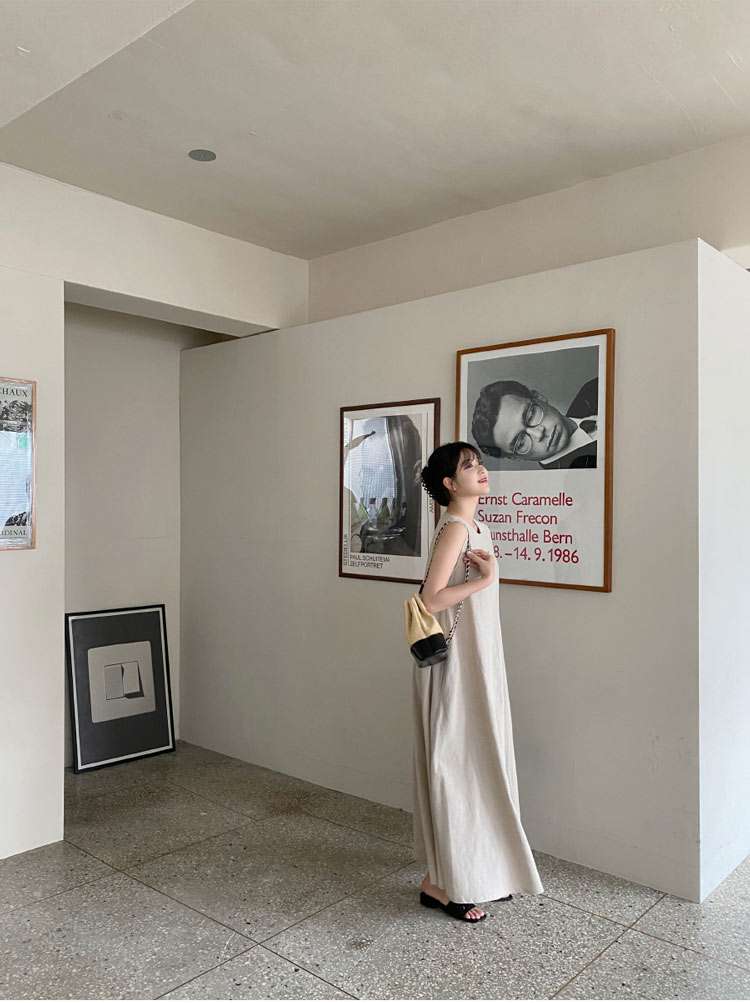 40代ファッション レディース エレガントノースリーブマキシワンピース