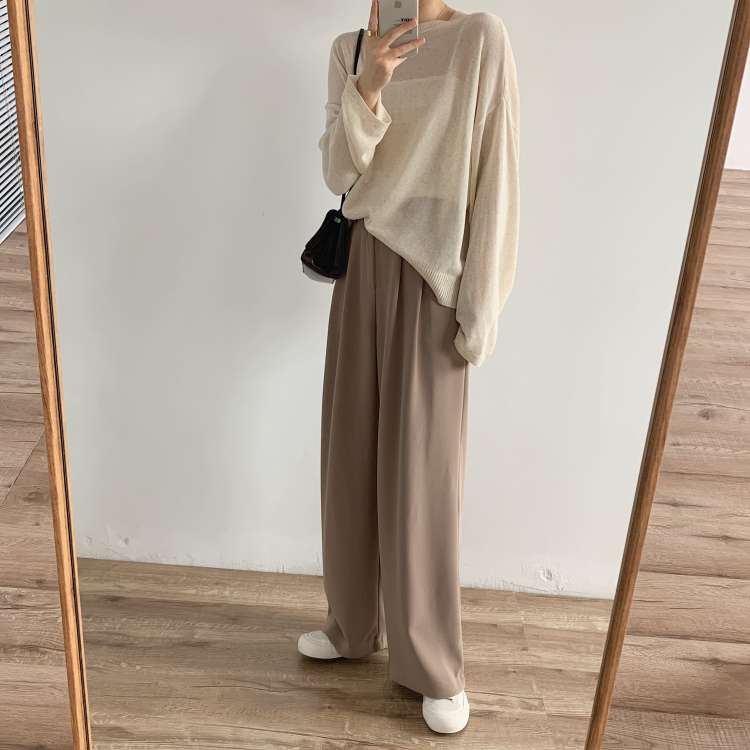 40代ファッション レディース 大人のゆるニット ワイドシルエットセーター