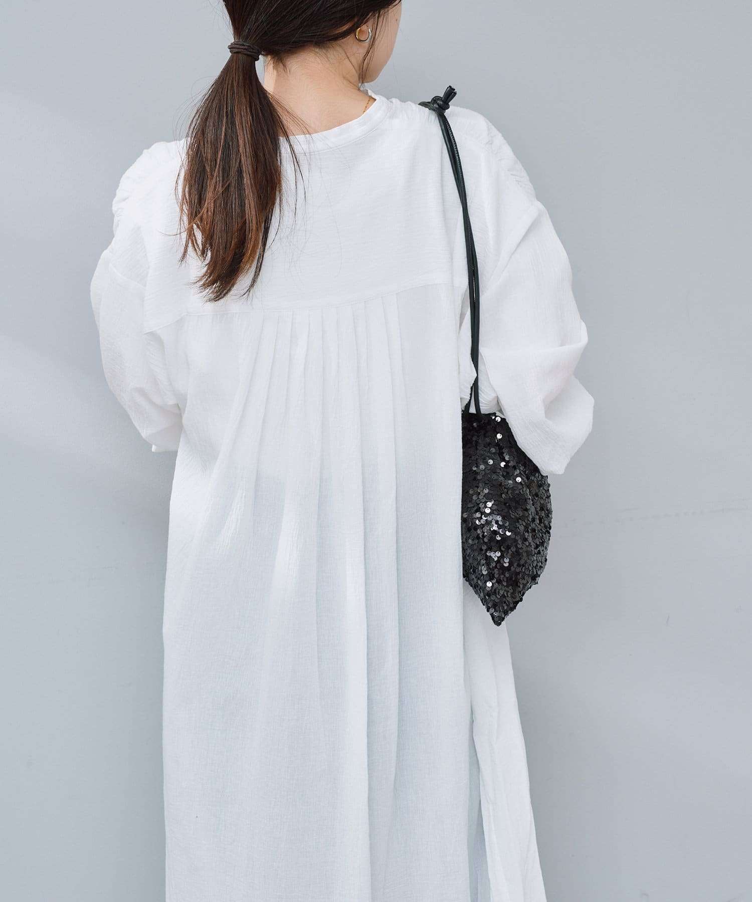 40代ファッション レディース ゆったりリネンシャツワンピース