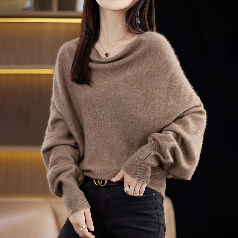 40代レディースファッション シルエット美人 ゆるふわニット
