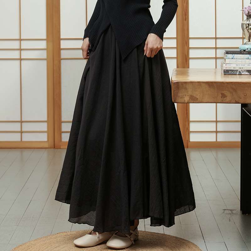 40代ファッション レディース エレガント フェミニン マキシスカート ロング