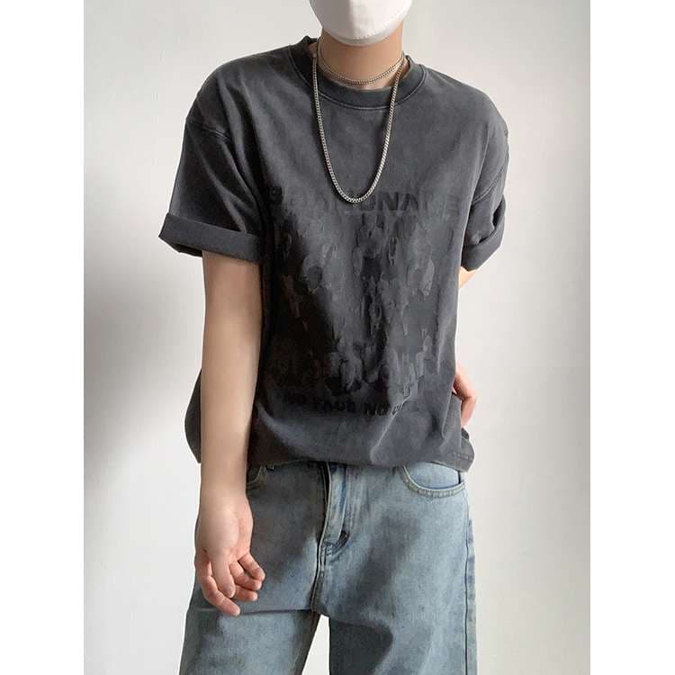 40代ファッション レディース ヴィンテージ風グラフィックTシャツ