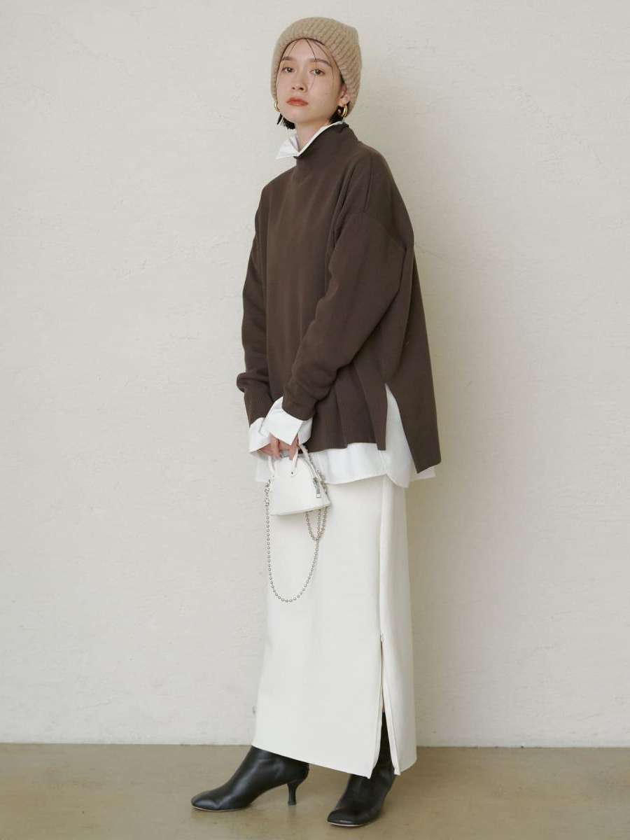 40代ファッション レディース 大人のスリットスカート