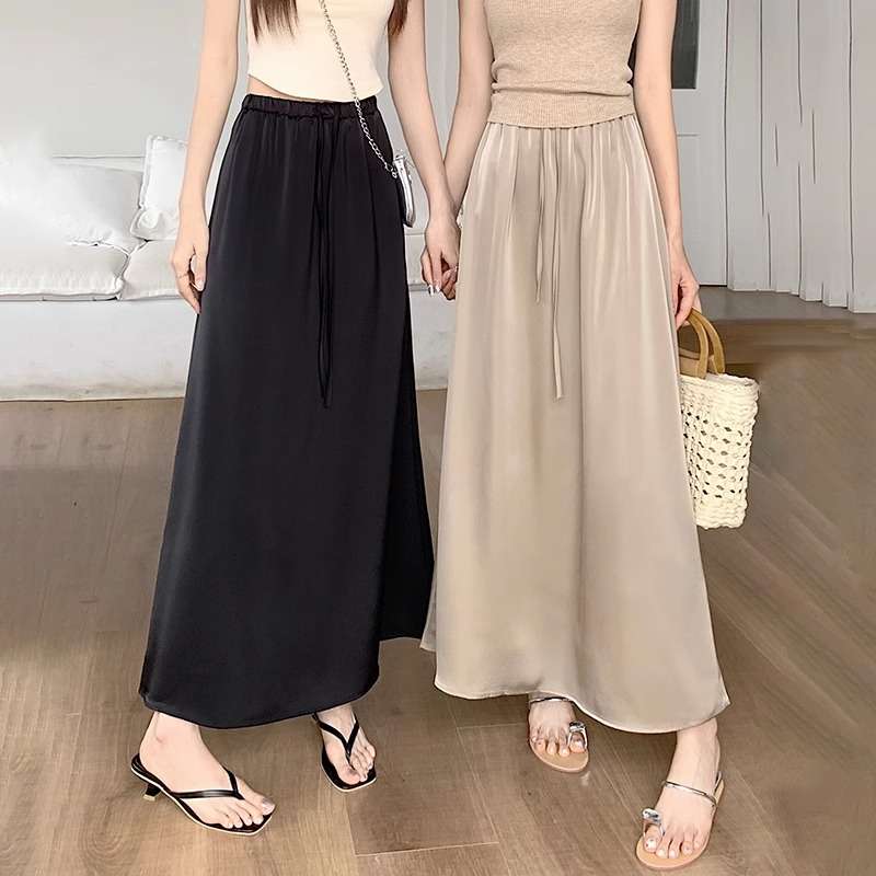 40代ファッション レディース エレガントマキシフレアスカート