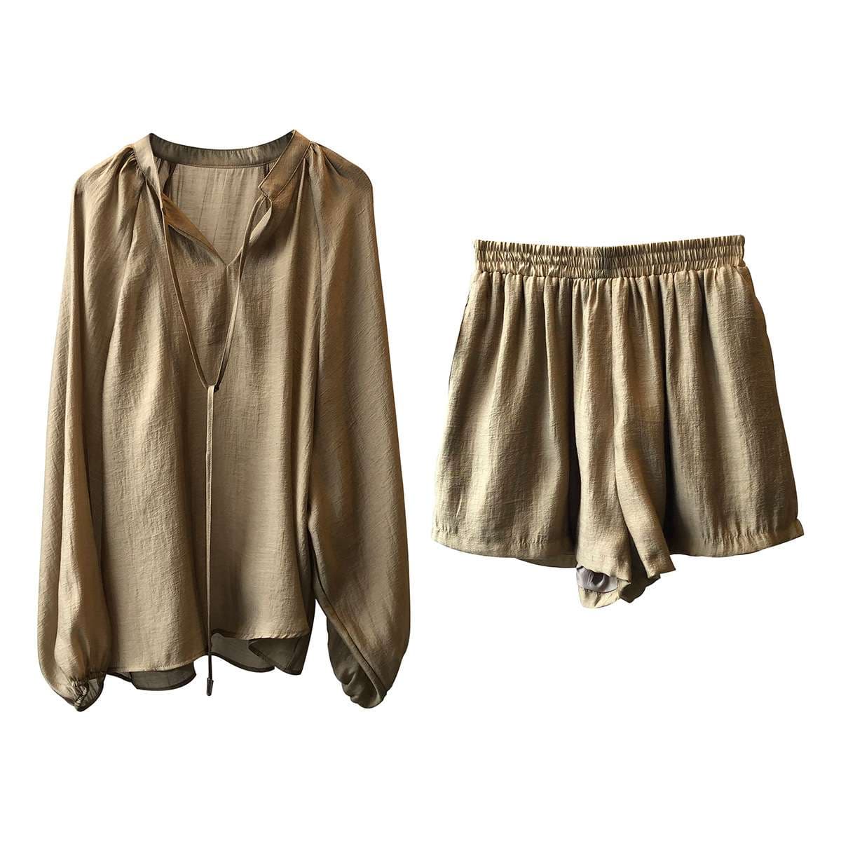 40代ファッション レディース エレガントリラックスセットアップ