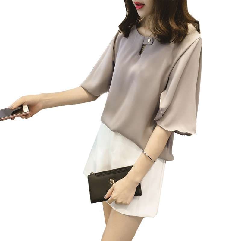 40代ファッション レディース エレガントフレア袖カットソー