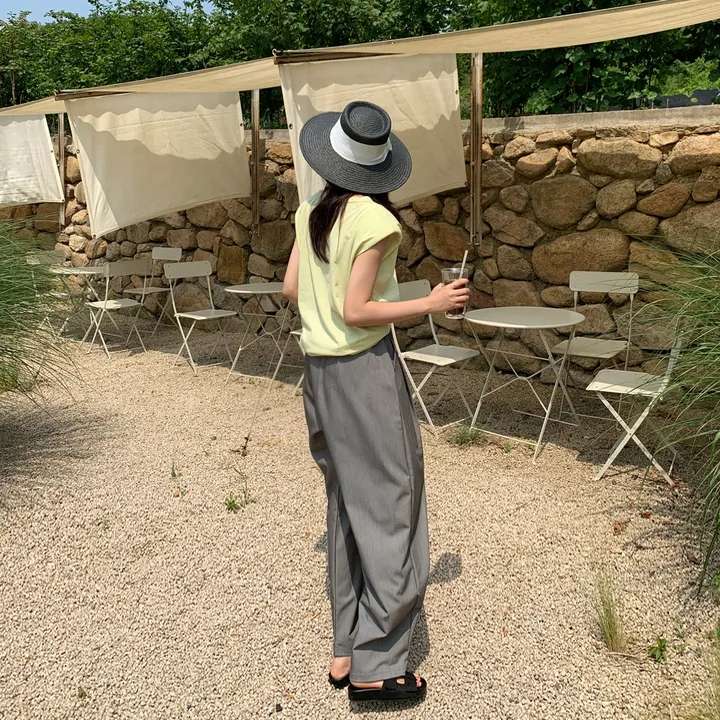 40代ファッション レディース 大人リラックスワイドパンツ