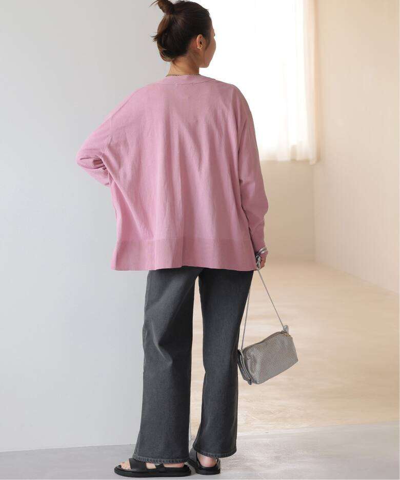 40代ファッション レディース オーバーサイズニットカーディガン